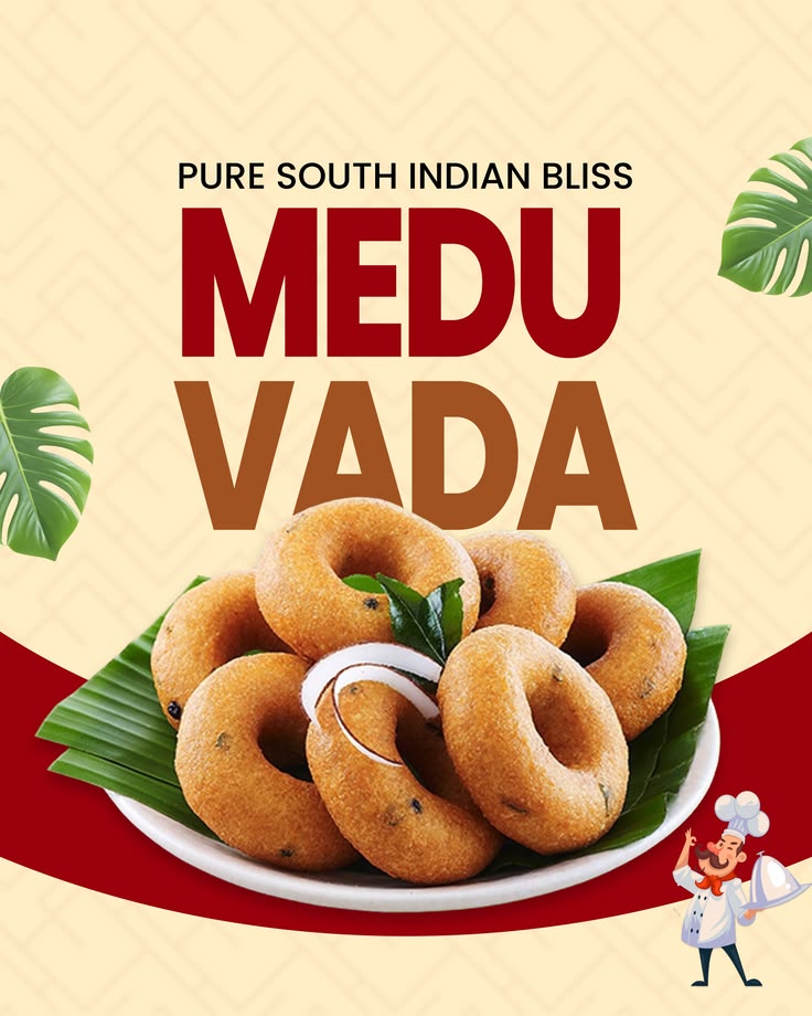 Medu Vada South Indian Food Poster Design _ Restaurant Creative _ shreyadeopandey